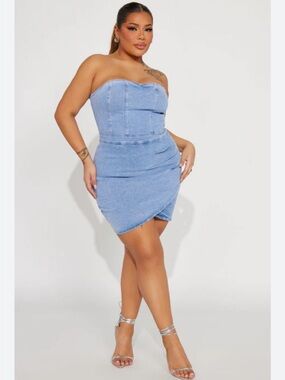 Fashion Nova | Dresses | Blue Maternity Dress | Poshmark